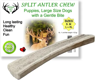 Artisan Gift Co Dog Snack Split Deer Antler Chewing Snack (XL)