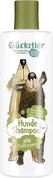 Glückstier Szampon dla psów, 250 ml - Natłuszczający szampon dla wszystkich ras, błyszcząca sierść, lepsze rozczesywanie - Best Deal