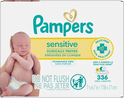 Pampers Baby Wipes Sensitive 6x Pop-Top Packs, 336 Count Best Deal