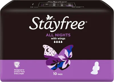Stayfree All Nights Pads With Wings 10 Pack