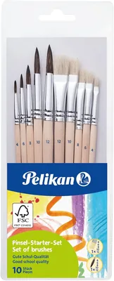 Pelikan 700405 Pinsel-Startset mit 5 Haar- und 5 Borstenbürsten | 30% Rabatt
