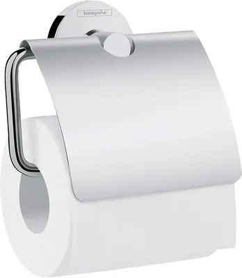 Hansgrohe Logis Universal Roll Holder with Cover, Chrome, 41723000 - Save 43%