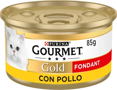 Alimento húmedo para gatos Gourmet Gold, Mousse de pollo con salsa - Pack de 24 latas de 85g - Mejor Oferta