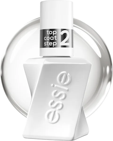 Essie Long-Lasting Nail Polish, Top Coat with Glossy Finish, Manicure without UV Light, Gel by essie, Colour: No. 00 Top Coat, Transparent, 1 x 13.5 ml