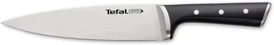 Tefal Ice Force Chef Knife 20 cm, Acero Inoxidable | Tecnología Ice Force -184°F, Lámina Resistente a la Corrosión, Mango Encajado, P