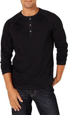 Camiseta de béisbol de manga larga ajustada para hombre Amazon Essentials Mejor Trato