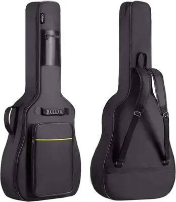 Étui pour guitare CAHAYA CY0152 en nylon imperméable avec poches extérieures pour guitares classiques et folk de 39 à 40-41 pouces