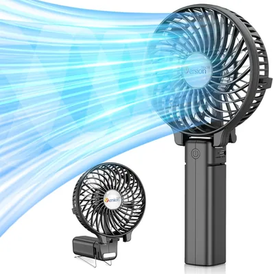 VersionTech Hand Held Fan - Portable USB Rechargeable 3 Speed Mini Fan Best Deal