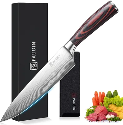 PAUDIN Chef Knife 8 Inch High Carbon Stainless Steel - Best Deal
