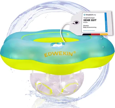 EDWEKIN Premium Baby Schwimmring mit Wachstumshilfe fürs Schwimmen, Schwimmkissen für Kleinkinder, Kinder-Schwimmsitz ab 6 Jahren - 32% Rabatt