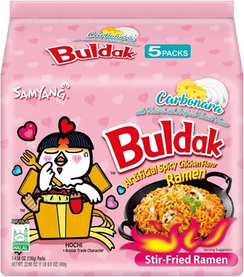 Samyang Buldak Ramen Picante Carbonara - 5 Pack 39% Off