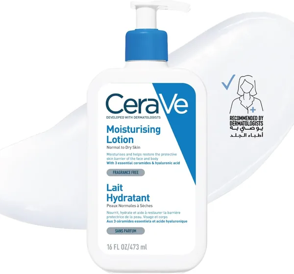 CeraVe Moisturizing Lotion for Normal to Dry Skin with 3 Essential Ceramides
