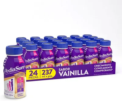PediaSure - Líquido de Vainilla para Niños, 237ml, Fórmula Especializada, Nutrientes y Prebióticos, 20% Descuento
