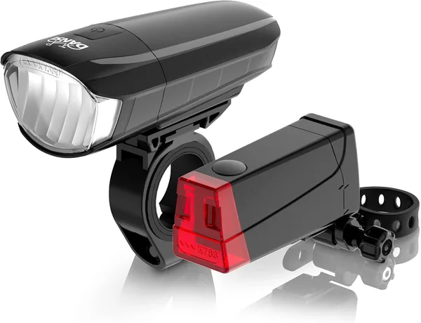 DANSI Bicycle Light Set StVZO I LED Bicycle Light I Wheel Light Bright Front