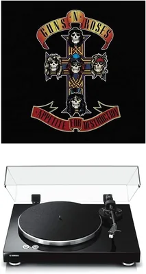 Yamaha TT-S303 Black Turntable + Guns N Roses Vinyl Bundle [Best Deal]