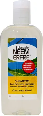 Shampoo Natural Herbal Limpieza Profunda de Romero Manzanilla Neem-Vegano Biodegradable-Sin quimicos