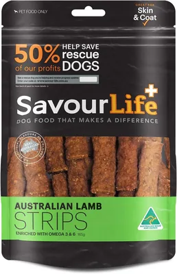 SavourLife Dog Treats - Australian Lamb Strips 165g Best Deal