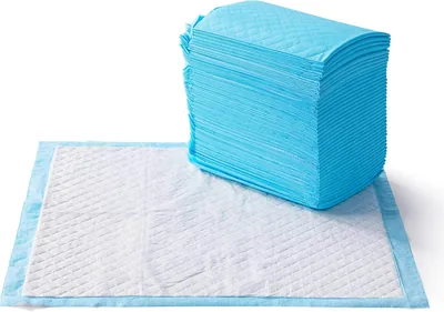 Basics Dog Training Pads - Pack of 50, Blue & White Best Deal