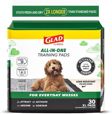 Glad for Pets JUMBO Charcoal Puppy Pads - Instant Urine Absorption & Neutralization | Best Deal