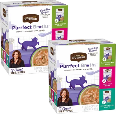 Nutrish Purrfect Broths Variety Pack, 12 Pouch Deal