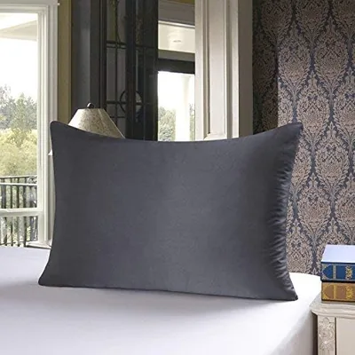 Townsilk Dwustronna Poszewka na Poduszkę z Jedwabiu, 100% Naturalnego, 19 mm, Zamykana Błyskawicznie, Ciemnoszara, 40 x 60 cm - Najlepsza Cena!