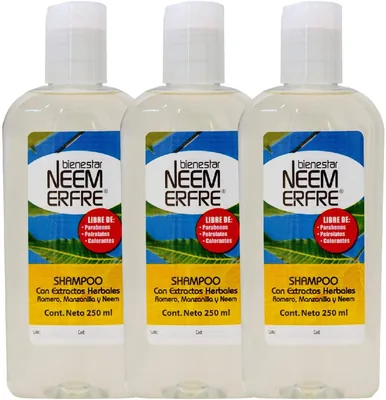 Shampoo Natural Herbal Limpieza Profunda de Romero Manzanilla Neem - Vegano Biodegradable Sin Químicos Parabenos Petrolatos - P