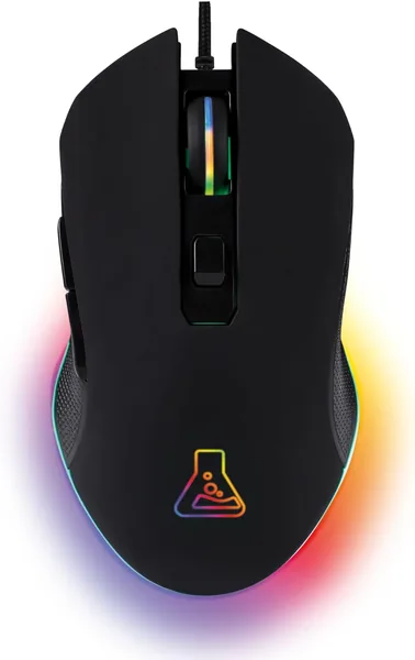 G-Lab Kult Helium - Souris Gamer Filaire USB avec Capteur Optique 800-6400 DPI, Éclairage LED 7 Couleurs, 6 Boutons - Confort