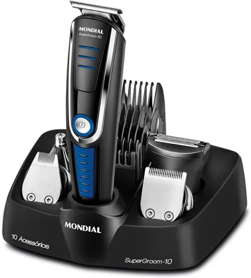 Aparador de Pelos Super Groom 10, Mondial, Preto/Azul, 6W, Bivolt - BG-03 Best Deal