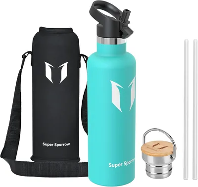 Bouteille Isolée Super Sparrow - Bouteille Isolante - 500 ml/750 ml/1 L - Bouteille Sport en Acier Inoxydable Standa