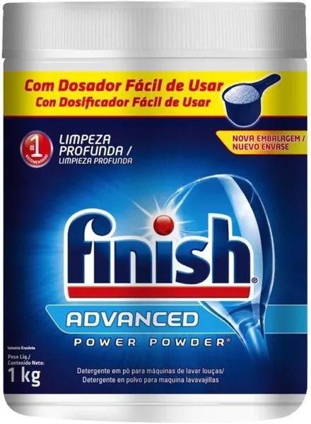 Finish Detergente em Pó para Lava Louças com Limpeza Profunda, 1kg - 40% de Desconto