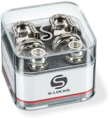 Schaller S Locks Guitar Strap Locks & Buttons (Pair) Nickel - Best Deal