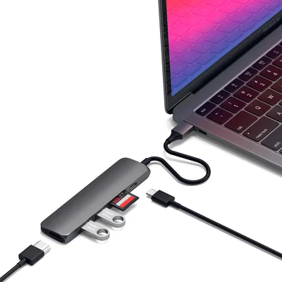 SATECHI 6-in-1 USB-C Hub - Space Grey