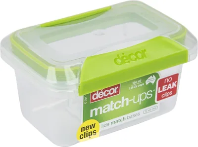 Decor Fresh Seal Clips - Clear/Teal Food Storage Containers (350ml)