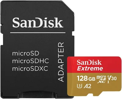 SanDisk Extreme A2 128GB MicroSDXC Card UHS-I U3 V30