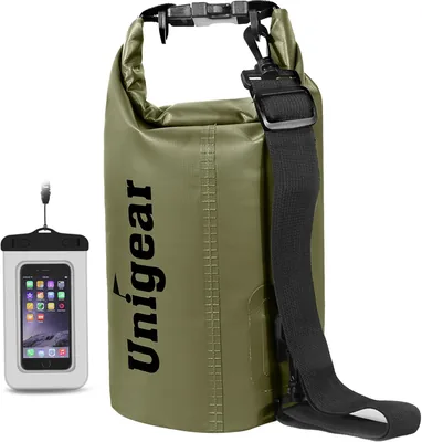 Unigear Trockentasche 2L 5L 10L 20L 30L 40L 55L Wasserdichte Tasche Rucksack SUP | Wasserdichte Tasche, Duffelbeutel mit Handyfach