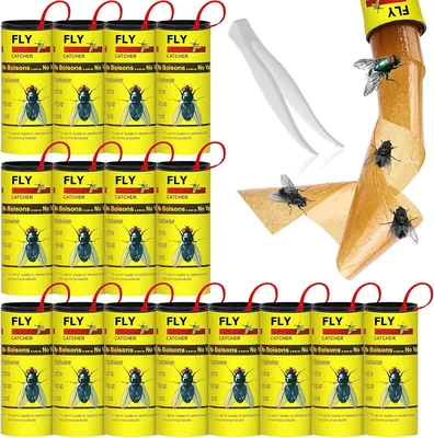 Haimist 16 Stück Fliegenpapier ohne Pestizide, Klebestreifen für Innen- und Gewächshaus (16er Pack) - Best Deal