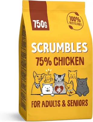 Scrumbles Dry Cat Food 750g Chicken Hypoallergenic Best Deal