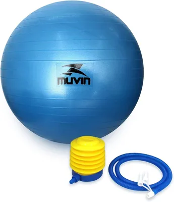 Bola de Pilates 65cm Muvin - Antiestouro - Suporta até 300kg - Com Bomba