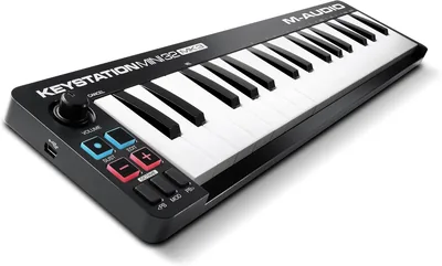 M-AUDIO Keystation Mini 32 MK3 - Clavier MIDI ultra-portable avec 32 touches sensibles à la vélocité et Logiciel de musique inclus