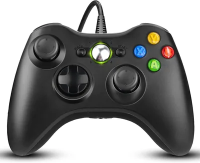 Diswoe Manette PC, Manette pour Xbox 360, Contrôleur de Jeu USB avec Double Vibration Filaire pour Xbox 360 - Meilleur Prix