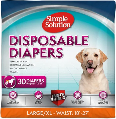 Simple Solution Disposable Dog Diapers for Female Dogs, XL, Best Deal