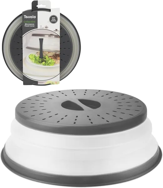 Tovolo Microwave Splatter Cover for Food, Medium (Charcoal)