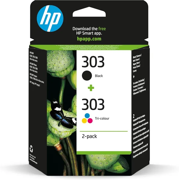 HP 303 Black/Tri-color Original Ink Printer Cartridges Combo