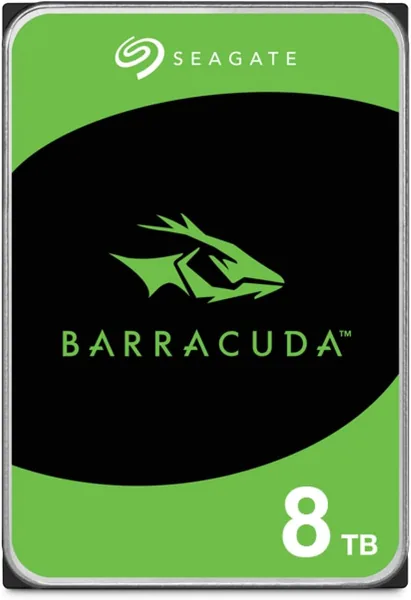 Seagate BarraCuda 8TB, Disco Duro Interno, HDD, 3.5 Pulgadas, SATA 6 GB/s, 5400 RPM, 256 MB Caché para Escritorio y PC, Fácil Instalación