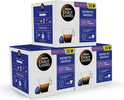 NESCAFÉ Dolce Gusto Espresso Ristretto Ardenza - Cápsulas de Café, 90 Cápsulas (3 x 30) - Intensidad 11 - Café Arabica - Orig