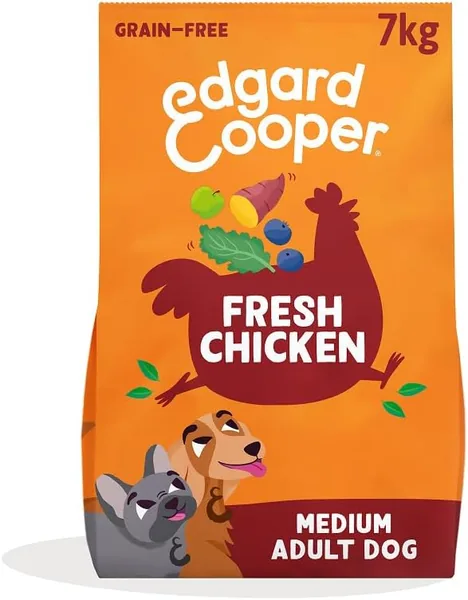 Edgard & Cooper - Nourriture pour chien adulte sans céréales - Poulet 7kg - Fraîche, saine et naturelle