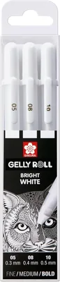 SAKURA Gellyroll White 3-Pen Set | 43% Off