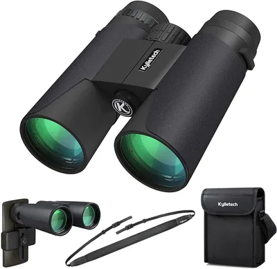 Binoculares Profesionales Kylietech de Larga Distancia, 12x42 - Prisma BAK-4 y Lentes FMC, Anti-Niebla y Resistente al Agua - Mejor Oferta