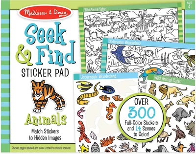 Melissa & Doug Seek and Find Sticker Pad, Animals