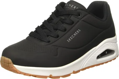 Skechers Dames Uno Stand On Air Sneaker | Casual Sneaker met Luchtgekoeld Memory Foam Inleg, Skech-Air zichtbaar demping, veters